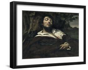 L'homme blessé-Gustave Courbet-Framed Giclee Print