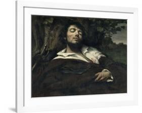 L'homme blessé-Gustave Courbet-Framed Giclee Print