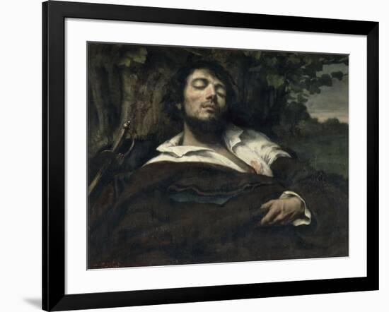 L'homme blessé-Gustave Courbet-Framed Giclee Print