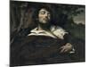 L'homme blessé-Gustave Courbet-Mounted Giclee Print