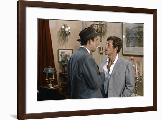 L'homme by Rio by PhilippedeBroca with Daniel Ceccaldi and Jean-Paul Belmondo, 1964 (photo)-null-Framed Photo