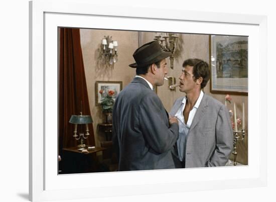 L'homme by Rio by PhilippedeBroca with Daniel Ceccaldi and Jean-Paul Belmondo, 1964 (photo)-null-Framed Photo