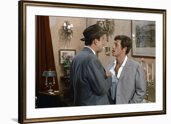 L'homme by Rio by PhilippedeBroca with Daniel Ceccaldi and Jean-Paul Belmondo, 1964 (photo)-null-Framed Photo