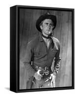 L'Homme qui n'a pas d'etoile MAN WITHOUT A STAR by King Vidor with Kirk Douglas, 1955 (b/w photo)-null-Framed Stretched Canvas
