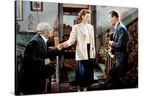 L' Homme Tranquille THE QUIET MAN by JohnFord with Barry Fitzgerald, John Wayne and Maureen O'Hara,-null-Stretched Canvas