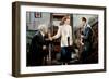 L' Homme Tranquille THE QUIET MAN by JohnFord with Barry Fitzgerald, John Wayne and Maureen O'Hara,-null-Framed Photo