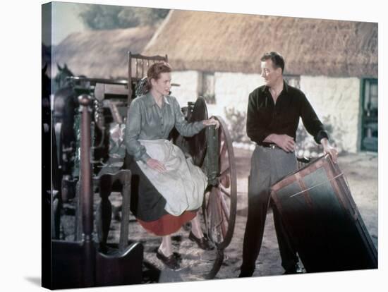 L' Homme Tranquille THE QUIET MAN by JohnFord with John Wayne and Maureen O'Hara, 1952 (photo)-null-Stretched Canvas