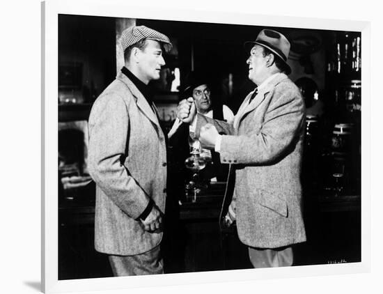 L' Homme Tranquille THE QUIET MAN by JohnFord with John Wayne and Victor McLaglen, 1952 (b/w photo)-null-Framed Photo