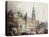 L'Hotel de Ville, Brussels-Samuel Prout-Stretched Canvas