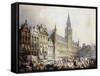 L'Hotel de Ville, Brussels-Samuel Prout-Framed Stretched Canvas