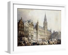 L'Hotel de Ville, Brussels-Samuel Prout-Framed Giclee Print