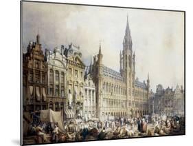 L'Hotel de Ville, Brussels-Samuel Prout-Mounted Giclee Print