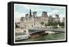 L'Hotel De Ville, Seine-null-Framed Stretched Canvas