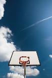 Aerial Shot of a Tennis Courts with Players in Warm Evening Sunlight-l i g h t p o e t-Photographic Print