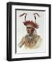 L'Ietan, Oto Half-Chief, 1821, The Indian Tribes of North America, Vol.1-Charles Bird King-Framed Giclee Print