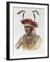 L'Ietan, Oto Half-Chief, 1821, The Indian Tribes of North America, Vol.1-Charles Bird King-Framed Giclee Print