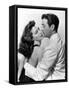 L'ile au complot THE BRIBE by RobertLeonard with Ava Gardner and Robert Taylor, 1949 (b/w photo)-null-Framed Stretched Canvas