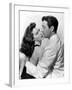 L'ile au complot THE BRIBE by RobertLeonard with Ava Gardner and Robert Taylor, 1949 (b/w photo)-null-Framed Photo