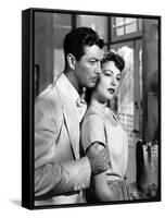 L'ile au complot THE BRIBE by RobertLeonard with Ava Gardner and Robert Taylor, 1949 (b/w photo)-null-Framed Stretched Canvas