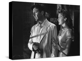L'ile au complot THE BRIBE by RobertLeonard with Ava Gardner and Robert Taylor, 1949 (b/w photo)-null-Stretched Canvas
