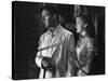 L'ile au complot THE BRIBE by RobertLeonard with Ava Gardner and Robert Taylor, 1949 (b/w photo)-null-Stretched Canvas