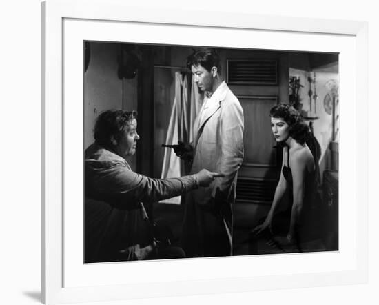 L'ile au complot THE BRIBE by RobertLeonard with Charles Laughton, Ava Gardner and Robert Taylor, 1-null-Framed Photo