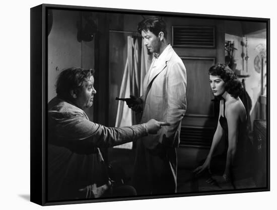 L'ile au complot THE BRIBE by RobertLeonard with Charles Laughton, Ava Gardner and Robert Taylor, 1-null-Framed Stretched Canvas