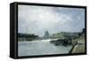 L'île de la Cité et l'île Saint-Louis vues du pont d'Austerlitz-Stanislas Lepine-Framed Stretched Canvas