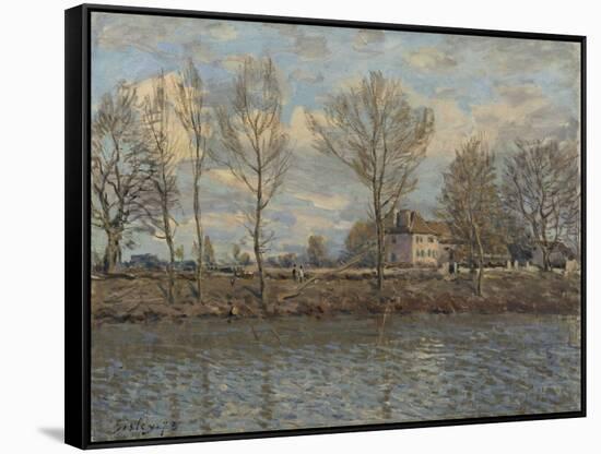 L'Ile de la Grande Jatte, Neuilly sur Seine-Alfred Sisley-Framed Stretched Canvas