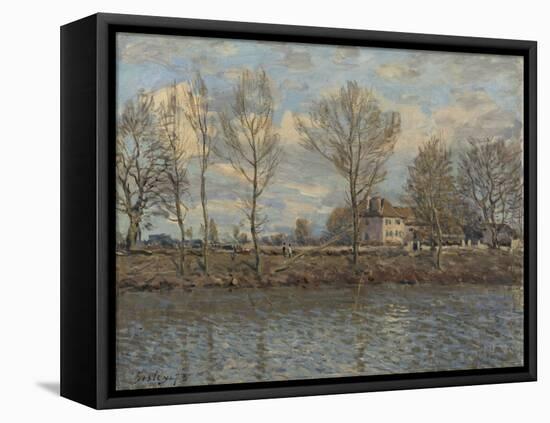 L'Ile de la Grande Jatte, Neuilly sur Seine-Alfred Sisley-Framed Stretched Canvas