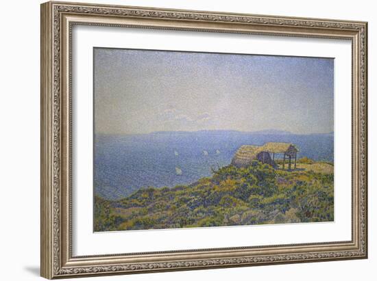 L'Ile Du Levant, Vu Du Cap Benat-Theo van Rysselberghe-Framed Giclee Print