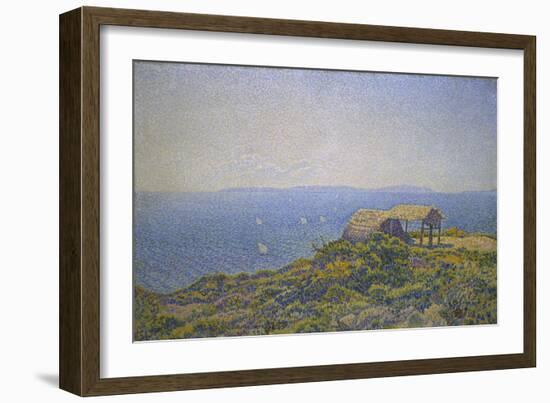 L'Ile Du Levant, Vu Du Cap Benat-Theo van Rysselberghe-Framed Giclee Print