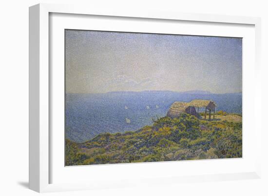 L'Ile Du Levant, Vu Du Cap Benat-Theo van Rysselberghe-Framed Giclee Print