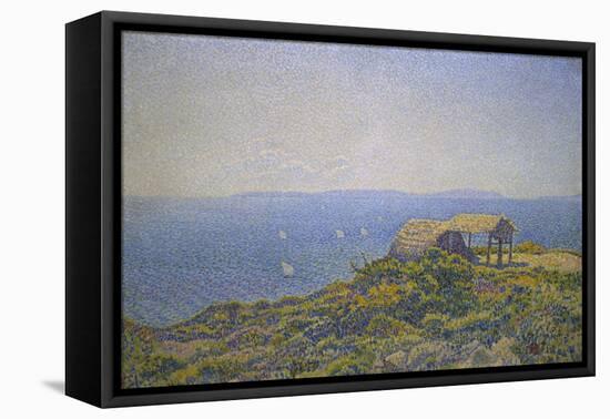 L'Ile Du Levant, Vu Du Cap Benat-Theo van Rysselberghe-Framed Stretched Canvas