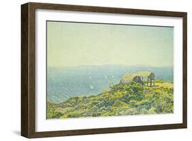 L'Ile Du Levant, Vu Du Cap Benat-Théo van Rysselberghe-Framed Giclee Print