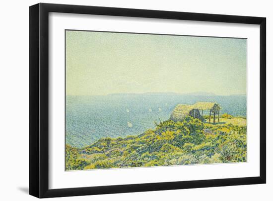 L'Ile Du Levant, Vu Du Cap Benat-Théo van Rysselberghe-Framed Giclee Print