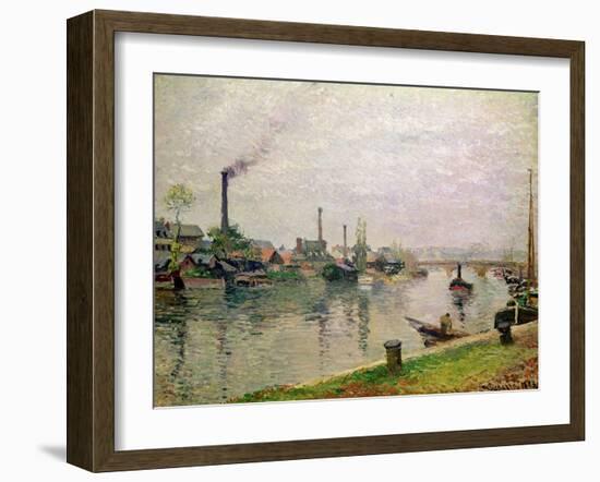 L'Ile La Croix a Rouen, 1883-Camille Pissarro-Framed Giclee Print