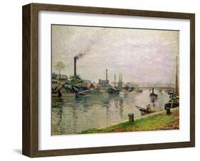 L'Ile La Croix a Rouen, 1883-Camille Pissarro-Framed Giclee Print