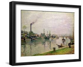 L'Ile La Croix a Rouen, 1883-Camille Pissarro-Framed Giclee Print