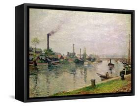 L'Ile La Croix a Rouen, 1883-Camille Pissarro-Framed Stretched Canvas