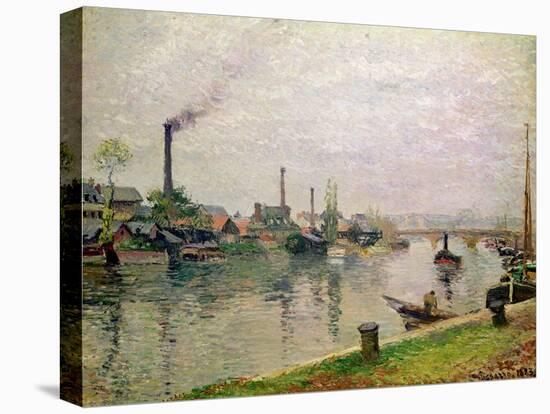 L'Ile La Croix a Rouen, 1883-Camille Pissarro-Stretched Canvas