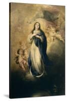 L'Immaculée Conception avec le Père éternel-Bartolome Esteban Murillo-Stretched Canvas