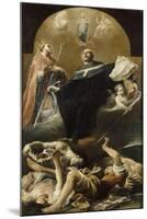 L'Immaculée Conception avec saint Anselme et saint Martin-Giuseppe-Maria Crespi-Mounted Giclee Print