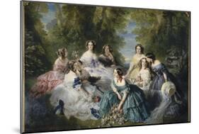 L'impératrice Eugénie entourée des dames d'honneur du palais-Franz Xaver Winterhalter-Mounted Giclee Print