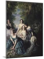 L'impératrice Eugénie entourée des dames d'honneur du palais-Franz Xaver Winterhalter-Mounted Giclee Print