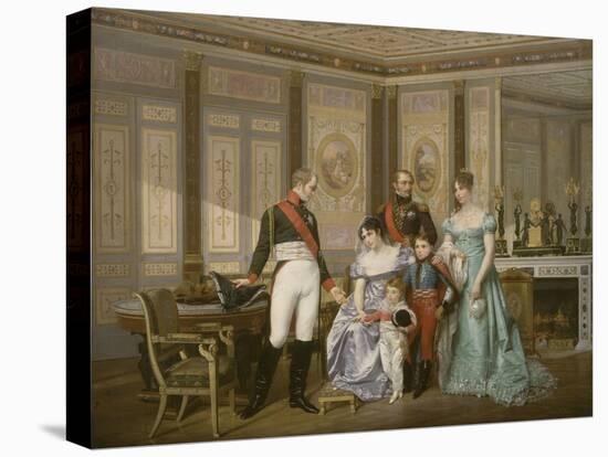 L'impératrice Joséphine reçoit à la Malmaison la visite du Tsar Alexandre Ier, à qui elle-Jean Louis Victor Viger du Vigneau-Stretched Canvas