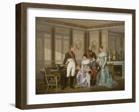 L'impératrice Joséphine reçoit à la Malmaison la visite du Tsar Alexandre Ier, à qui elle-Jean Louis Victor Viger du Vigneau-Framed Giclee Print