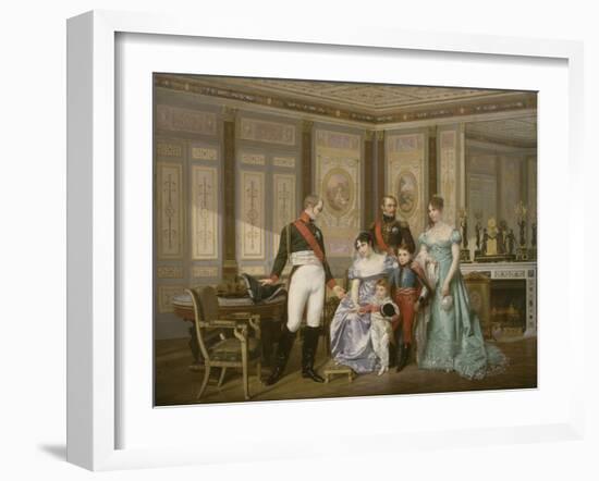 L'impératrice Joséphine reçoit à la Malmaison la visite du Tsar Alexandre Ier, à qui elle-Jean Louis Victor Viger du Vigneau-Framed Giclee Print