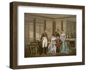 L'impératrice Joséphine reçoit à la Malmaison la visite du Tsar Alexandre Ier, à qui elle-Jean Louis Victor Viger du Vigneau-Framed Giclee Print