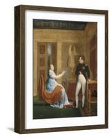 L'impératrice Marie-Louise faisant le portrait de Napoléon Ier-Alexandre Menjaud-Framed Giclee Print